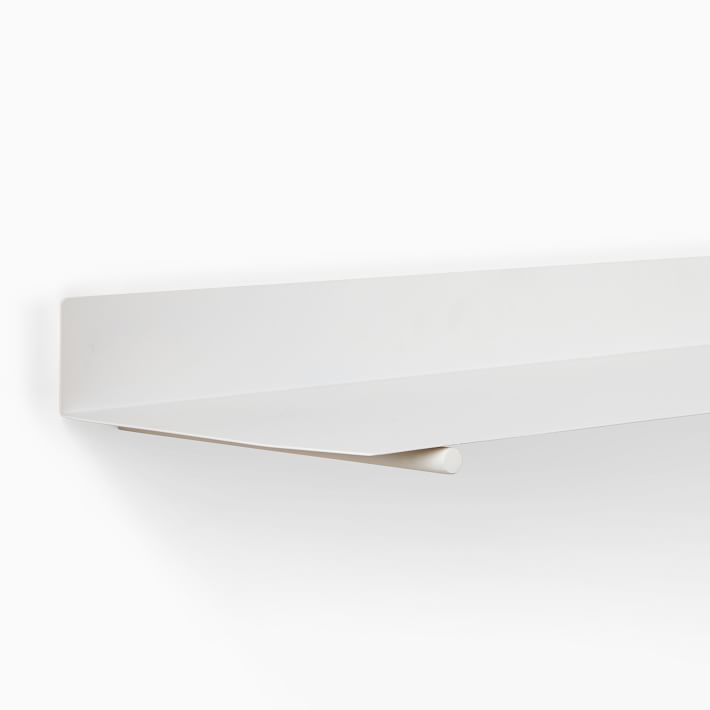 Floating Lines Single Shelves - White