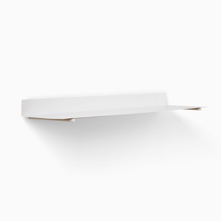 Floating Lines Single Shelves - White