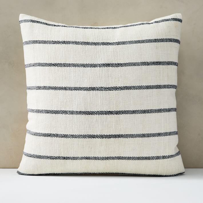 Cotton Silk Simple Stripe Pillow Cover