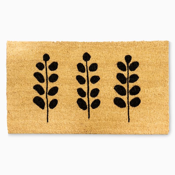 Nickel Designs Hand-Painted Doormat - Modern Trees