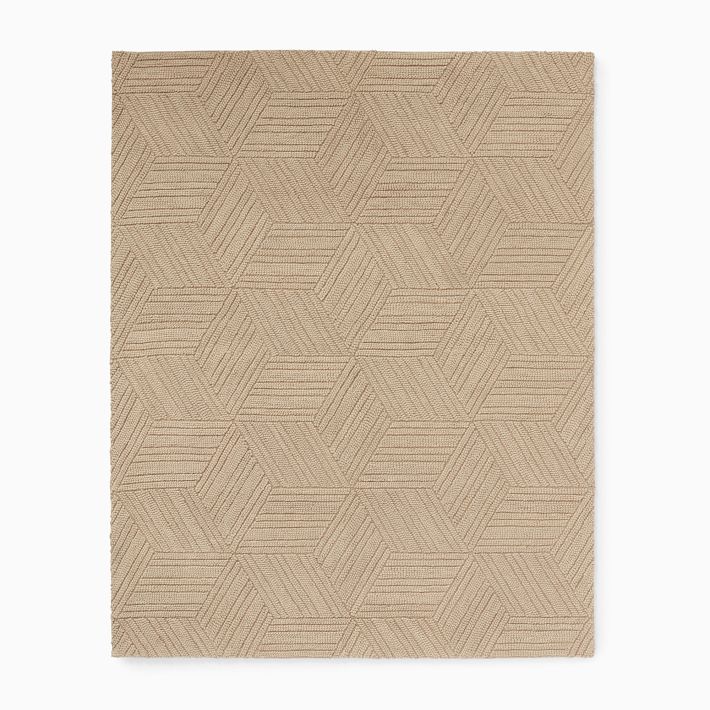 Textured Hexagon Rug Clearance West Elm
