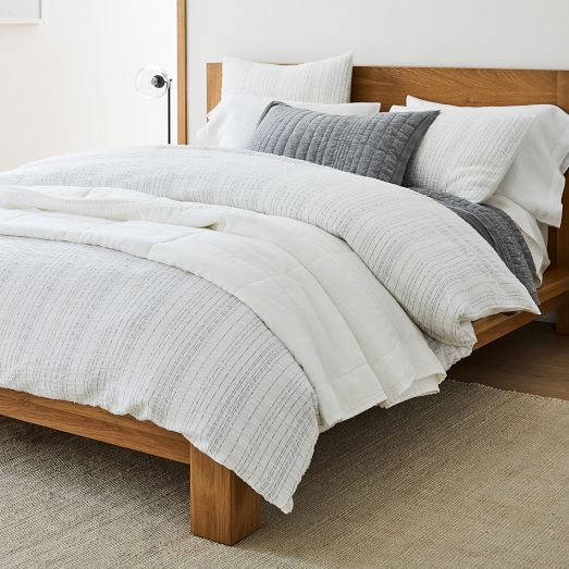 SpaceDyed Clipped Gauze Duvet Cover & Shams West Elm
