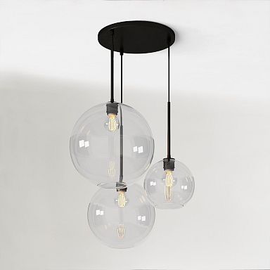 Sculptural Glass 5-Light Globe Chandelier (37–39)