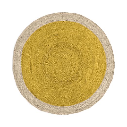 Bordered Round Jute Rug West Elm