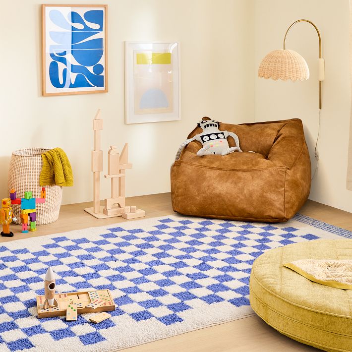 Soft Checkered Carpet Rug