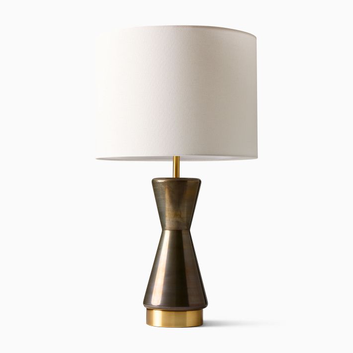 Metalized Glass USB Table Lamp - Large | Modern Light Fixtures