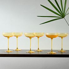 Estelle Colored Martini Glass - Set of 6 {Viva Magenta (Our Fuchsia)}