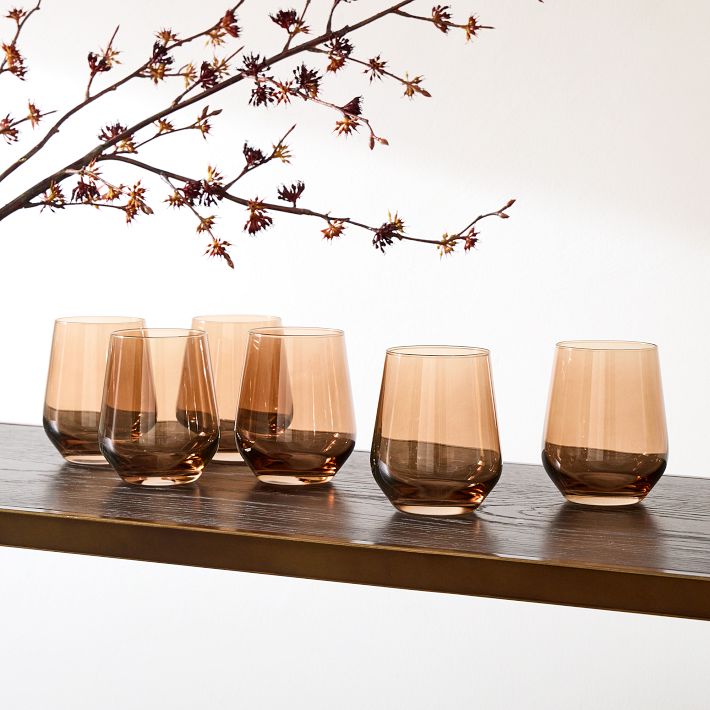 Tortoiseshell Stemless Wine Glasses Set of 2 – Hither Lane