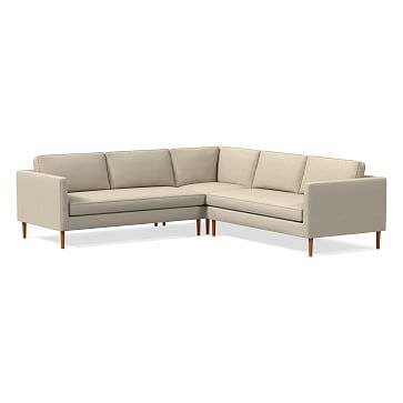 Harris Loft L-Shaped Sectional With Wood Legs | Sofa With Chaise | West Elm