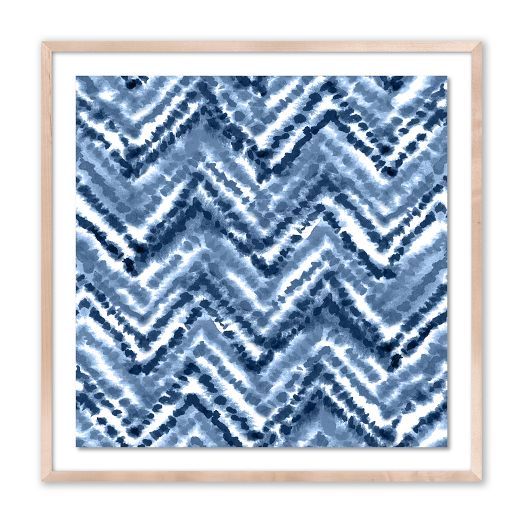 Chevron Stripe Framed Wall Art West Elm