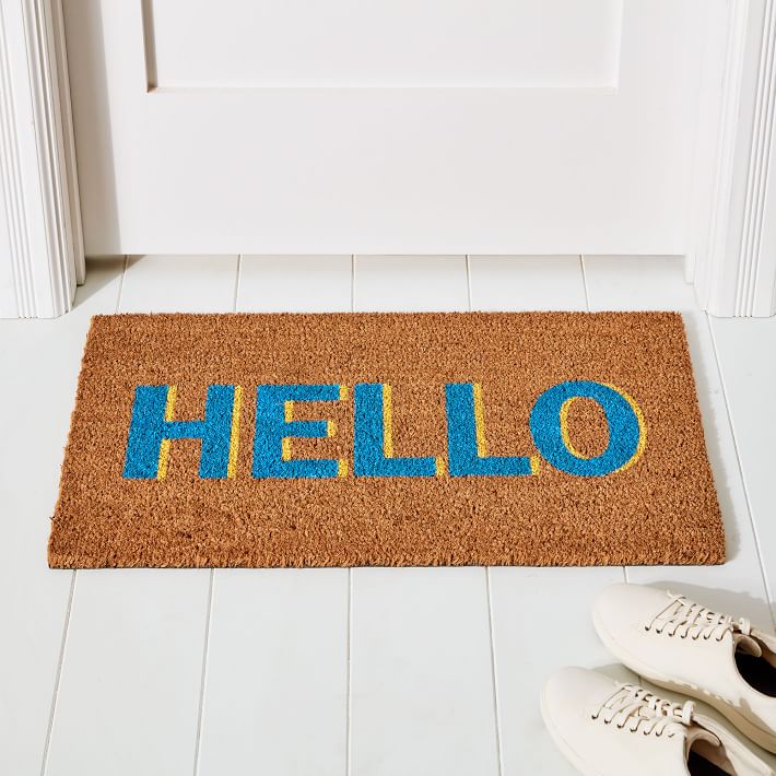 Nickel Designs Hand-Painted Doormat - Hello