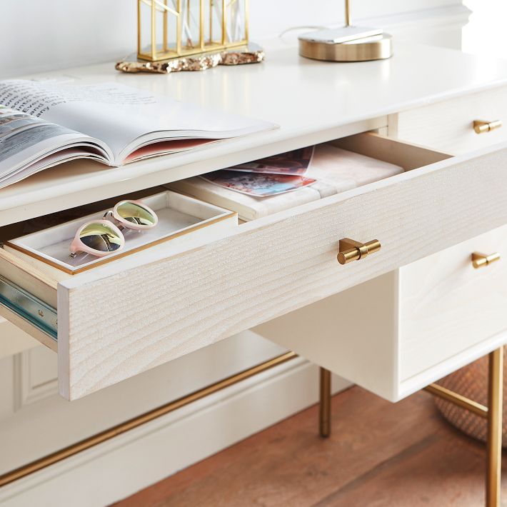 West elm online white desk drawers