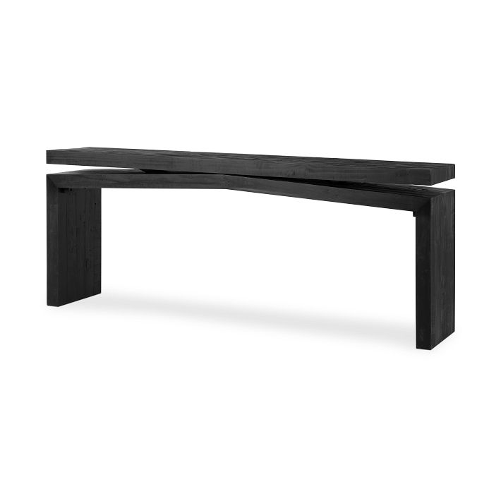 Carson carrington blythe black reclaimed outlet wood console table