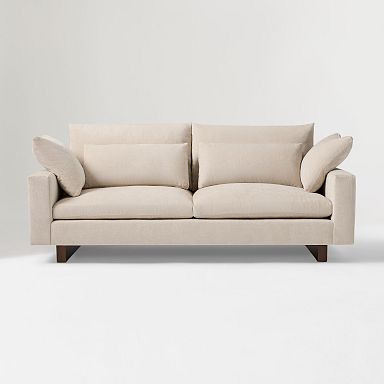 West Elm Beige Sofa with Removable Back Cushions, 61% Off