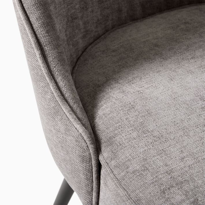 MidCentury HighBack Dining Chair Metal Legs West Elm