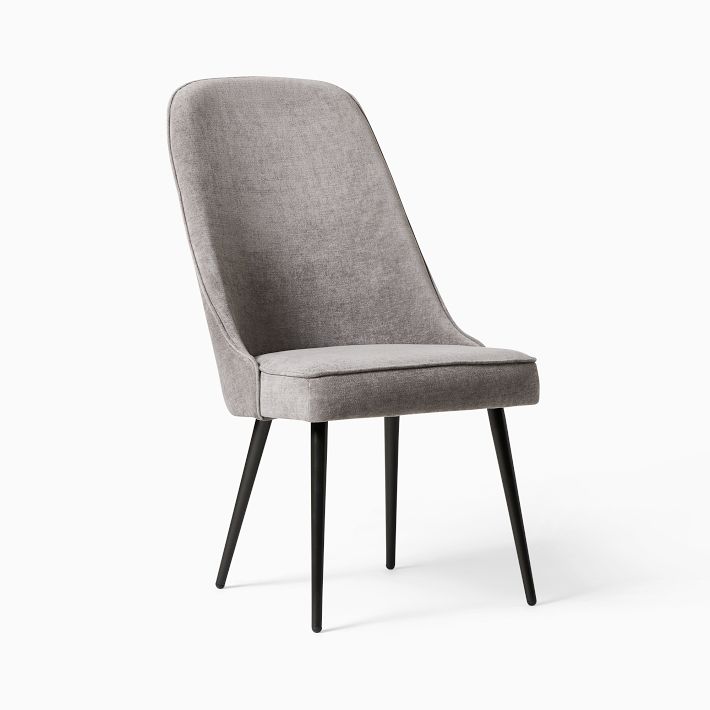 MidCentury HighBack Dining Chair Metal Legs West Elm