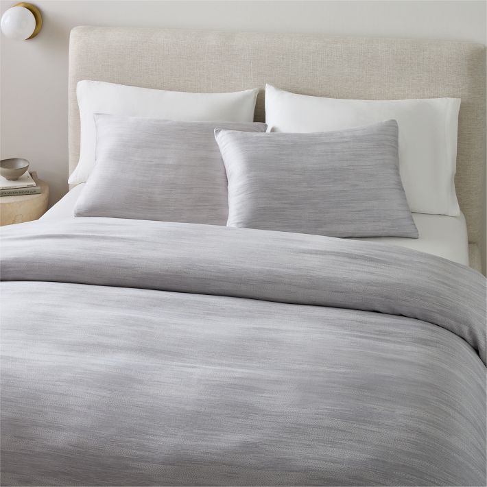 Silky TENCEL™ Striated Duvet Cover & Shams West Elm