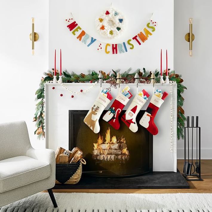 merry christmas garland west elm