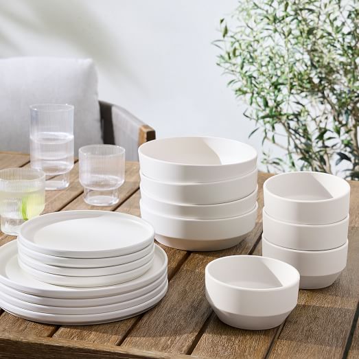 White Melamine Plates, Set of 4 – Salt & Sundry