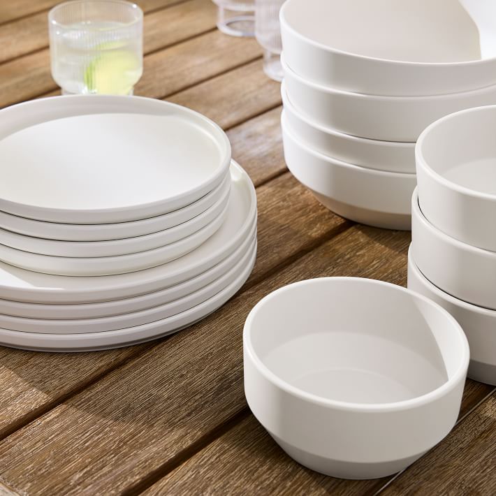 White Melamine Plates, Set of 4 – Salt & Sundry