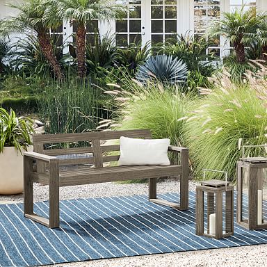 West elm store outdoor bench