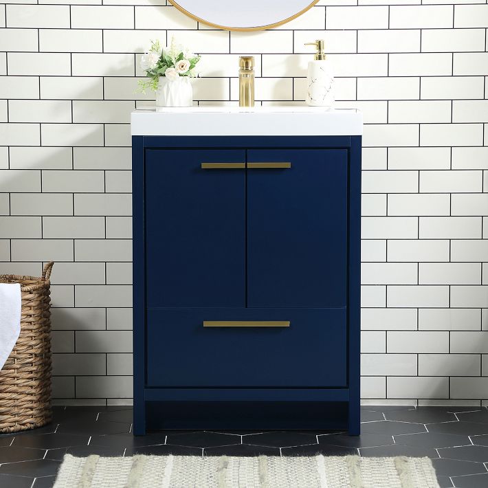 Donovan Single Bathroom Vanity (24–48) - Blue/Green