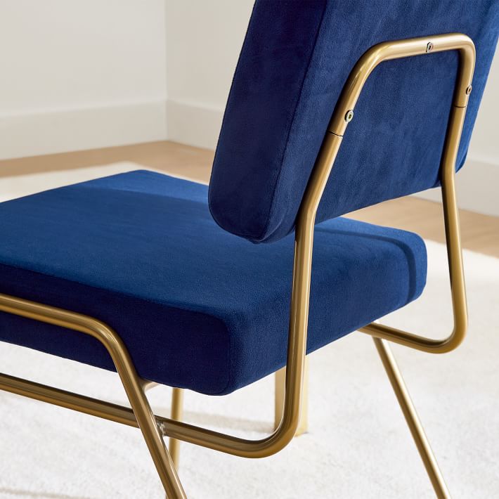 West elm 2024 blue chair