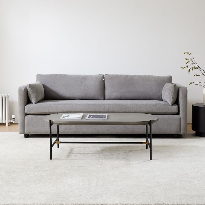 West elm curved deals sofa