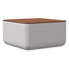 Westintrends 21.6 Wide Square Upholstered Cushion Ottoman Foot Stool