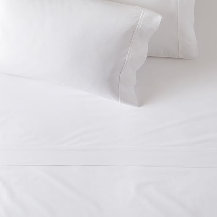 Organic Sateen Wide Hem Sheet Set