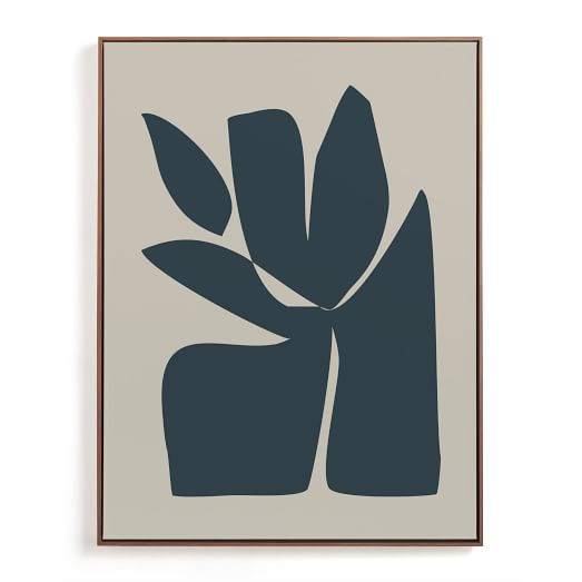 Blue Sculpt Framed Wall Art by Minted for West Elm West Elm