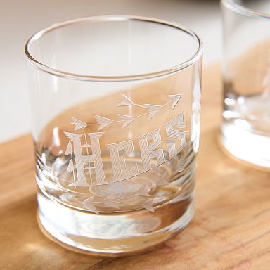 Better Together Set of 2 Upton Engraved Cocktail Glasses