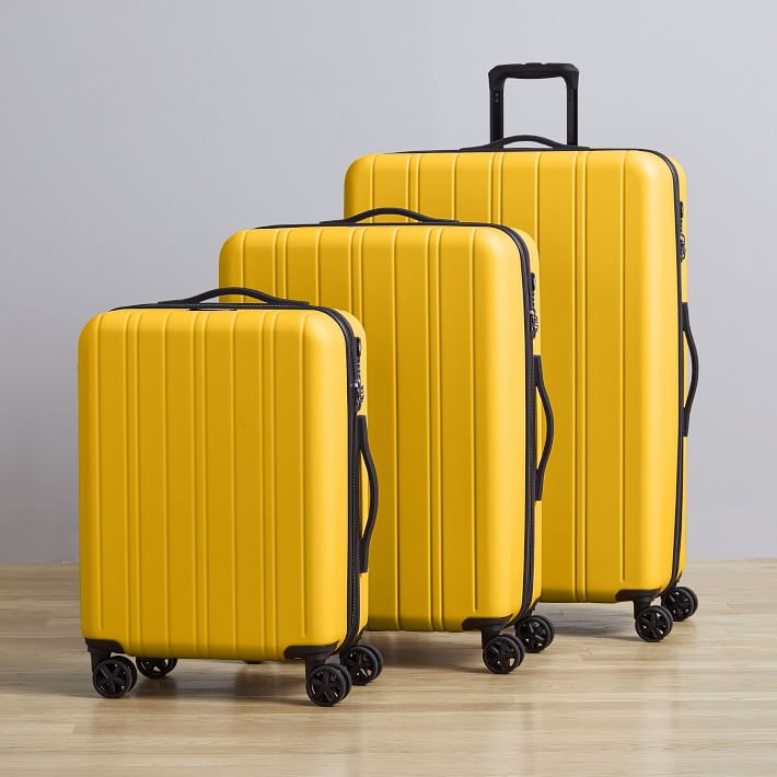 West Elm Rolling Luggage Yellow West Elm