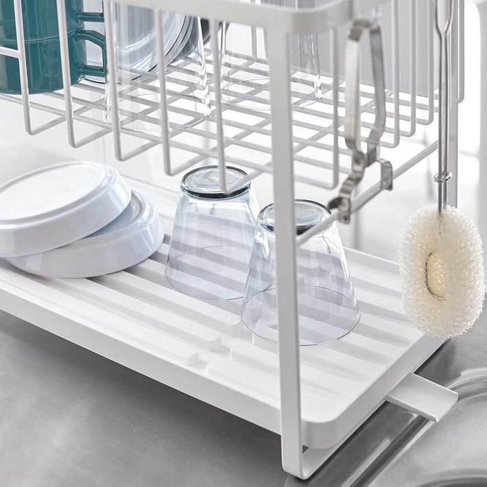 Yamazaki USA Tower Yamazaki Home X-Shaped Dish Drying Rack with Drainer Tray,  Compact Dish Rack & Reviews