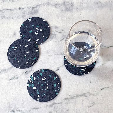 Half Dipped Brass Coasters (Set of 4)