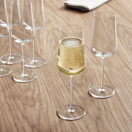 Verbelle Crystal Champagne Glasses (Set of 6) West Elm