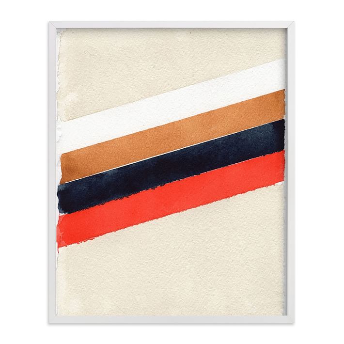 Retro Stripes Framed Wall Art by Minted for West Elm