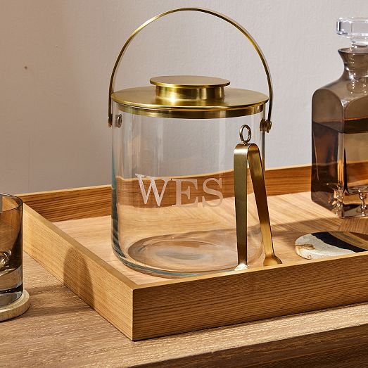 Archer Barware Ice Bucket w/ Tongs West Elm