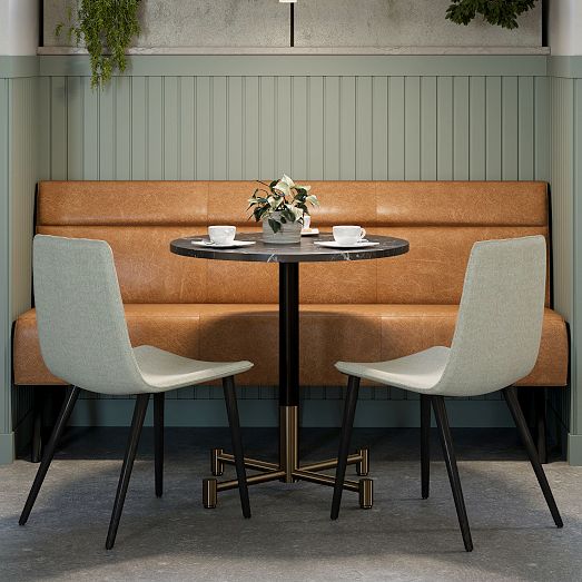 Branch Faux Marble Restaurant Table - Round | West Elm