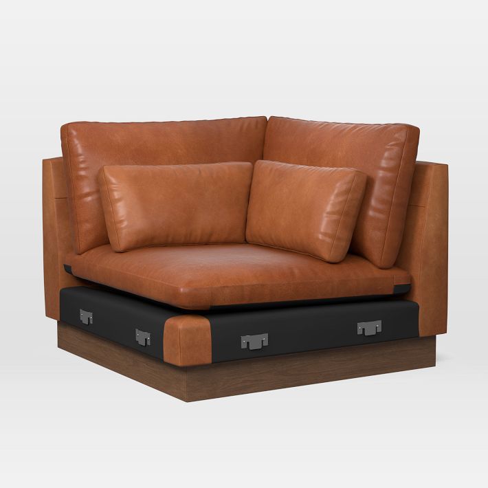 Build Your Own Harmony Leather Sectional West Elm