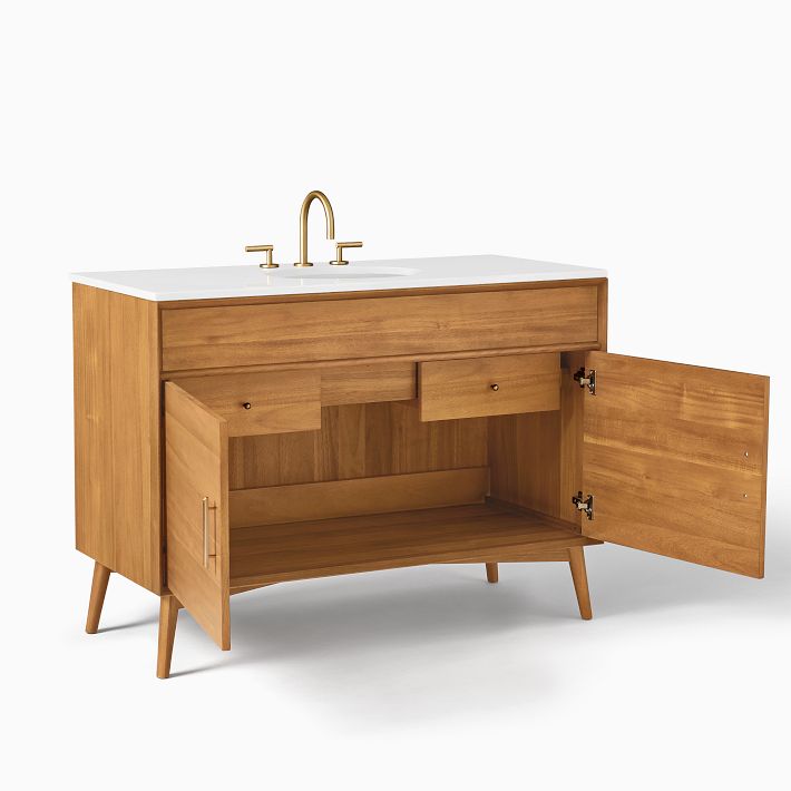 Mid-Century Single Bathroom Vanity (24"–49") - Acorn | West Elm