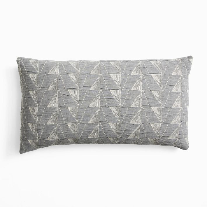 Cotton Textural Linework Duvet Cover & Shams West Elm