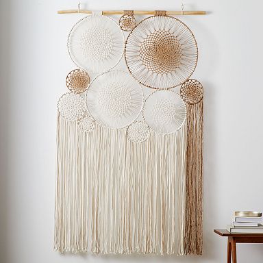 Wood Tapestry Hanger  Walnut / Brown – Little Korboose