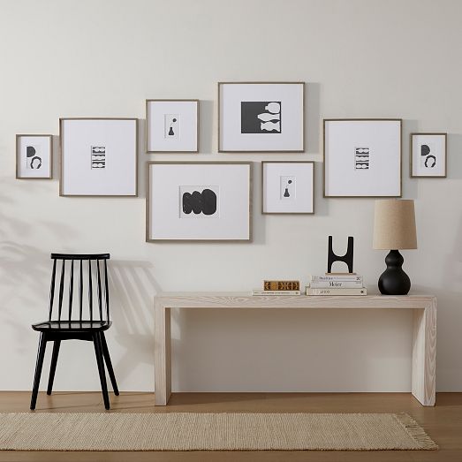 The Long Hallway Organic Gallery Frames Set (Set of 8) | West Elm