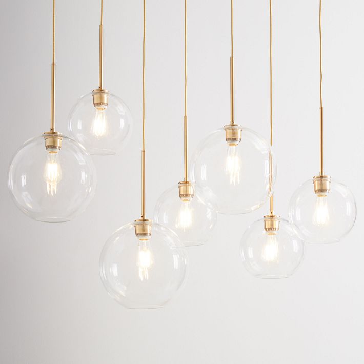 Sculptural 7-light Globe Chandelier 