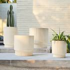 Fluted Ficonstone Indoor/Outdoor Planters | West Elm