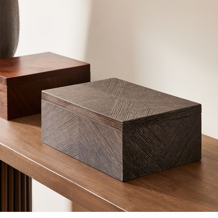 Modern Marquetry Wood Boxes