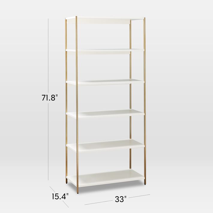 Decorative Bookshelf 33 White - Convenience Concepts