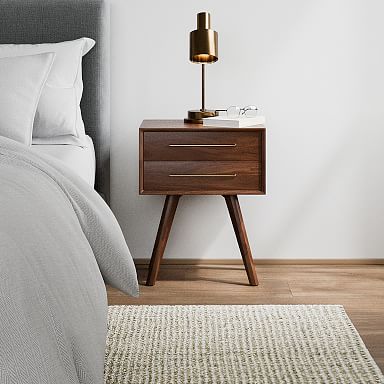 Dark shop wood nightstand