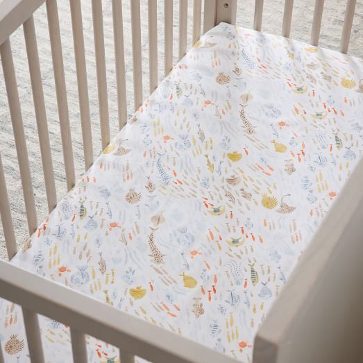 Aquatic Crib Fitted Sheet West Elm